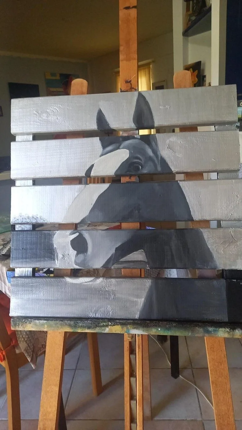 Dipinto su bancale di Francy Love Art