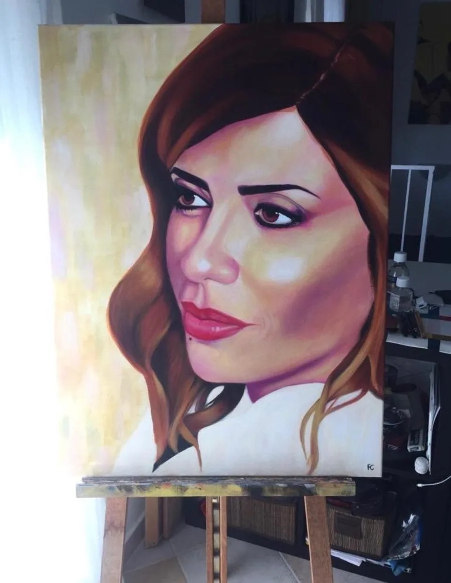 Ritratto dipinto da Francy Love Art