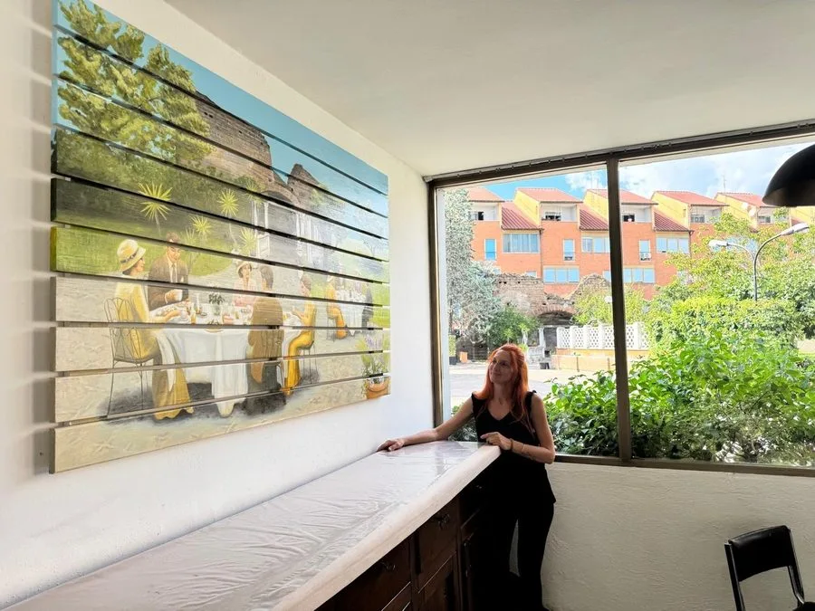 Francesca Ciurleo con le sue opere