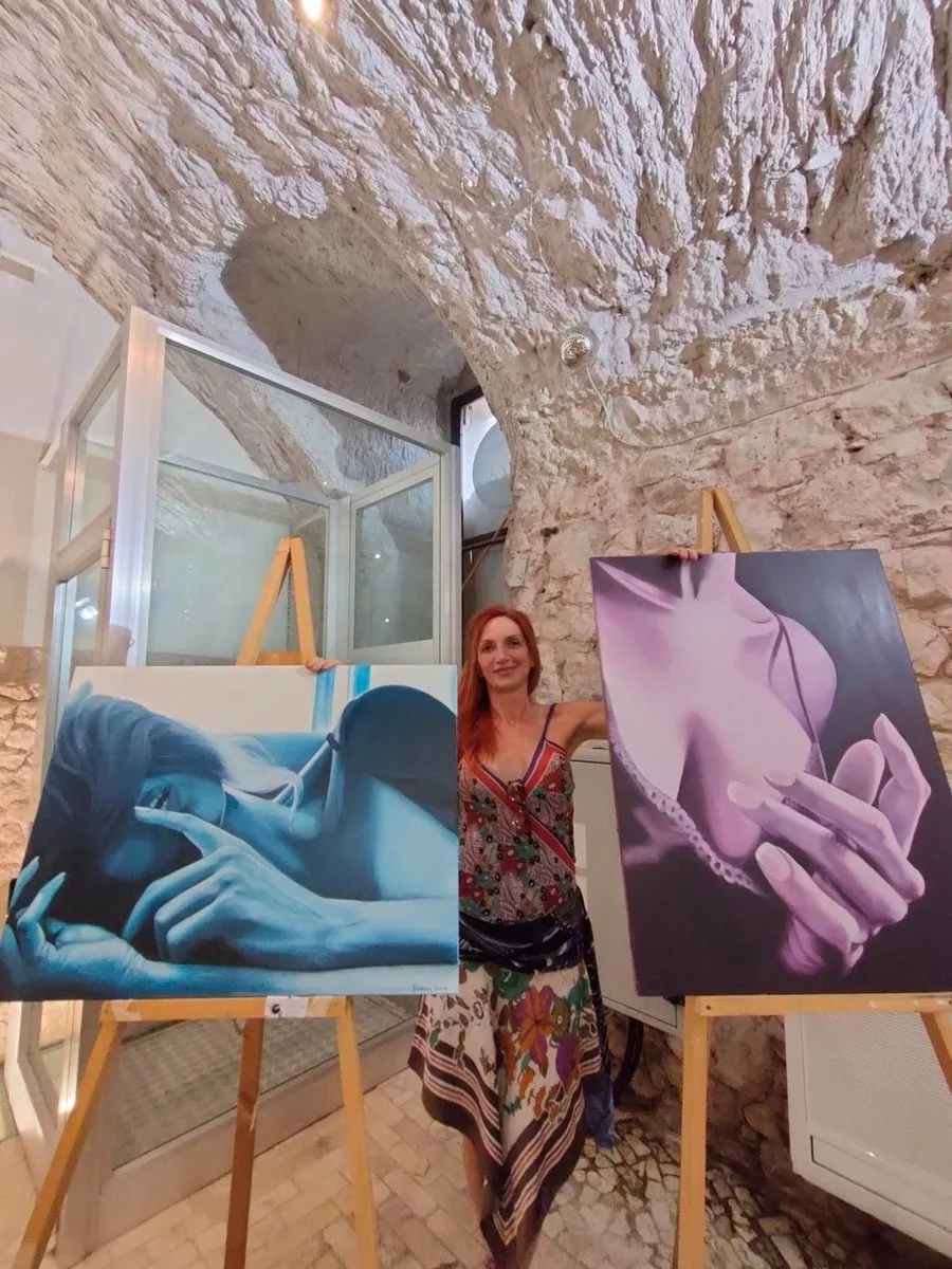 Francesca Ciurleo con le sue opere