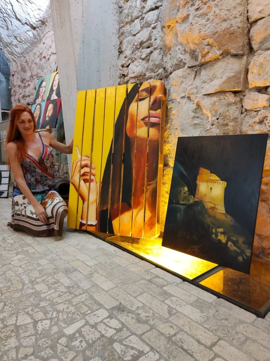 Francesca Ciurleo con le sue opere