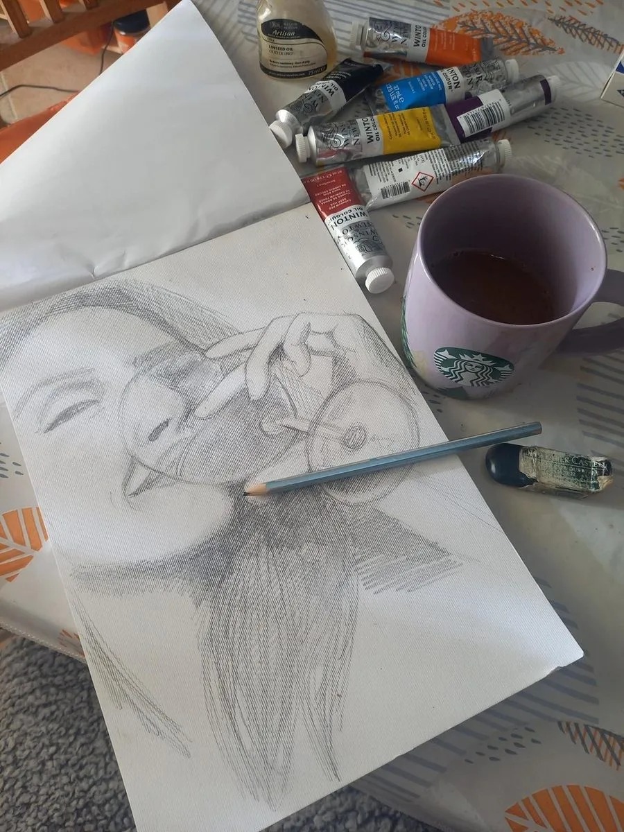 Ritratto dipinto da Francy Love Art