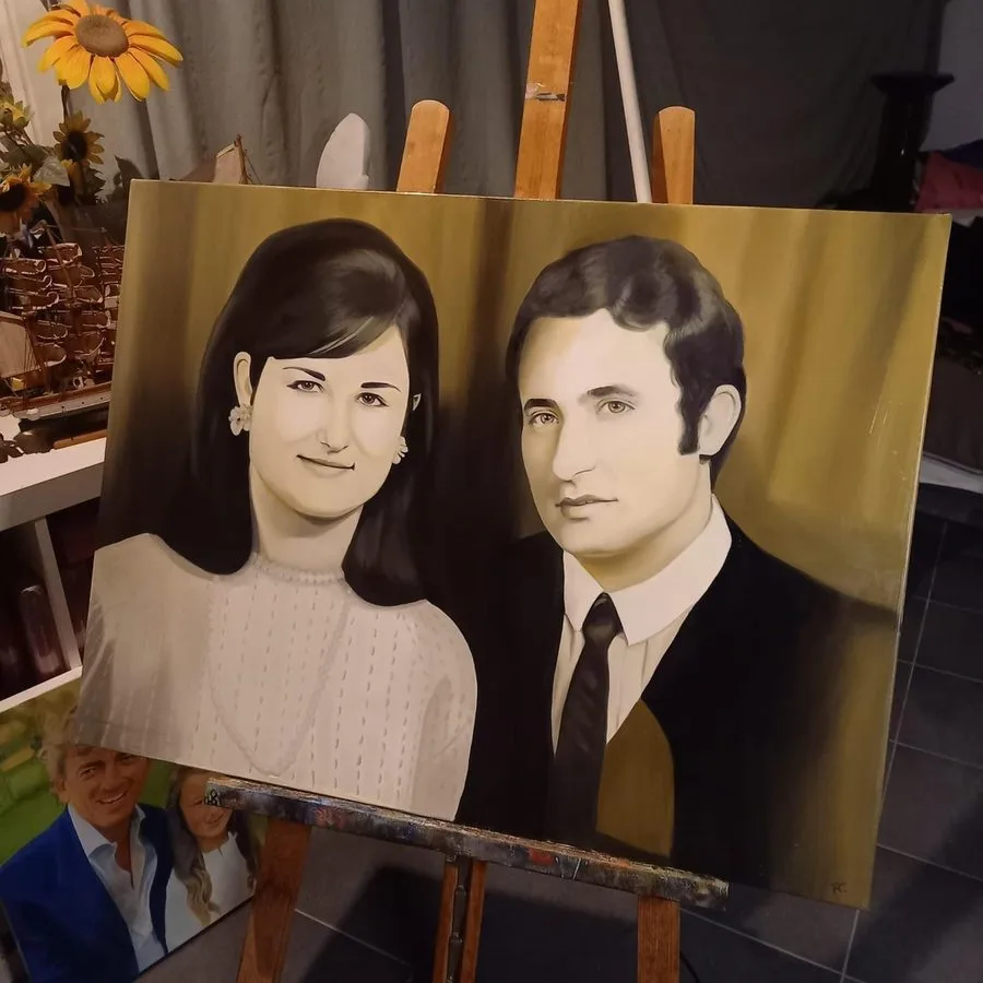 Ritratto dipinto da Francy Love Art