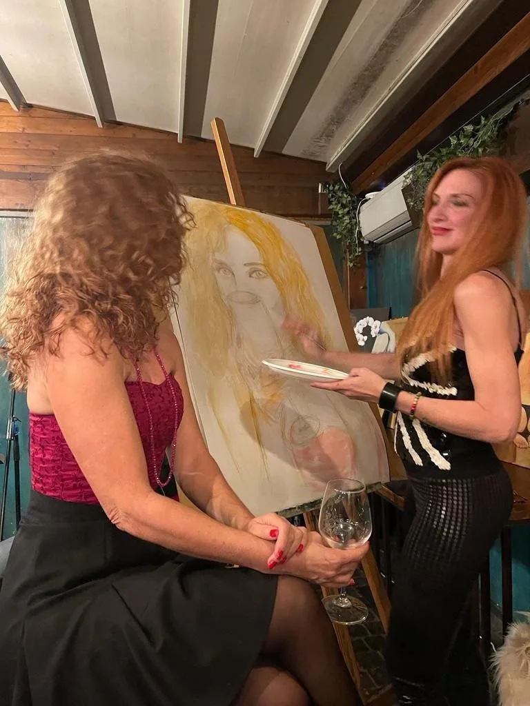 Francesca Ciurleo con le sue opere