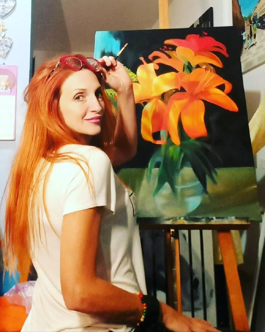 Francesca Ciurleo con le sue opere
