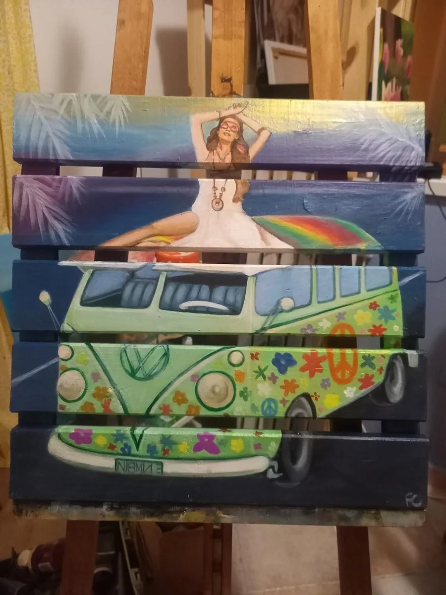 Dipinto su bancale di Francy Love Art